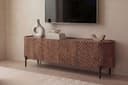 riess-ambiente TV-Board ADLON 160cm 3D-Front Mango-Massivholz Bild 2