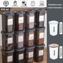 Jungengel Gewürzbehälter Set 12-tlg. Anthrazit/Cappuccino/Transparent BPA-frei Bild 2