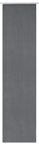 ELBERSDRUCKE Schiebegardine blickdicht Grau Leinenoptik Klettband Bild 2