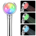 CkeyiN Pro Duschbrause mit Farbwechsel 7 Farben ABS verchromt Bild 2