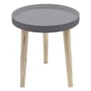 Spetebo Beistelltisch Grau Natur Massivholz MDF Bild 2