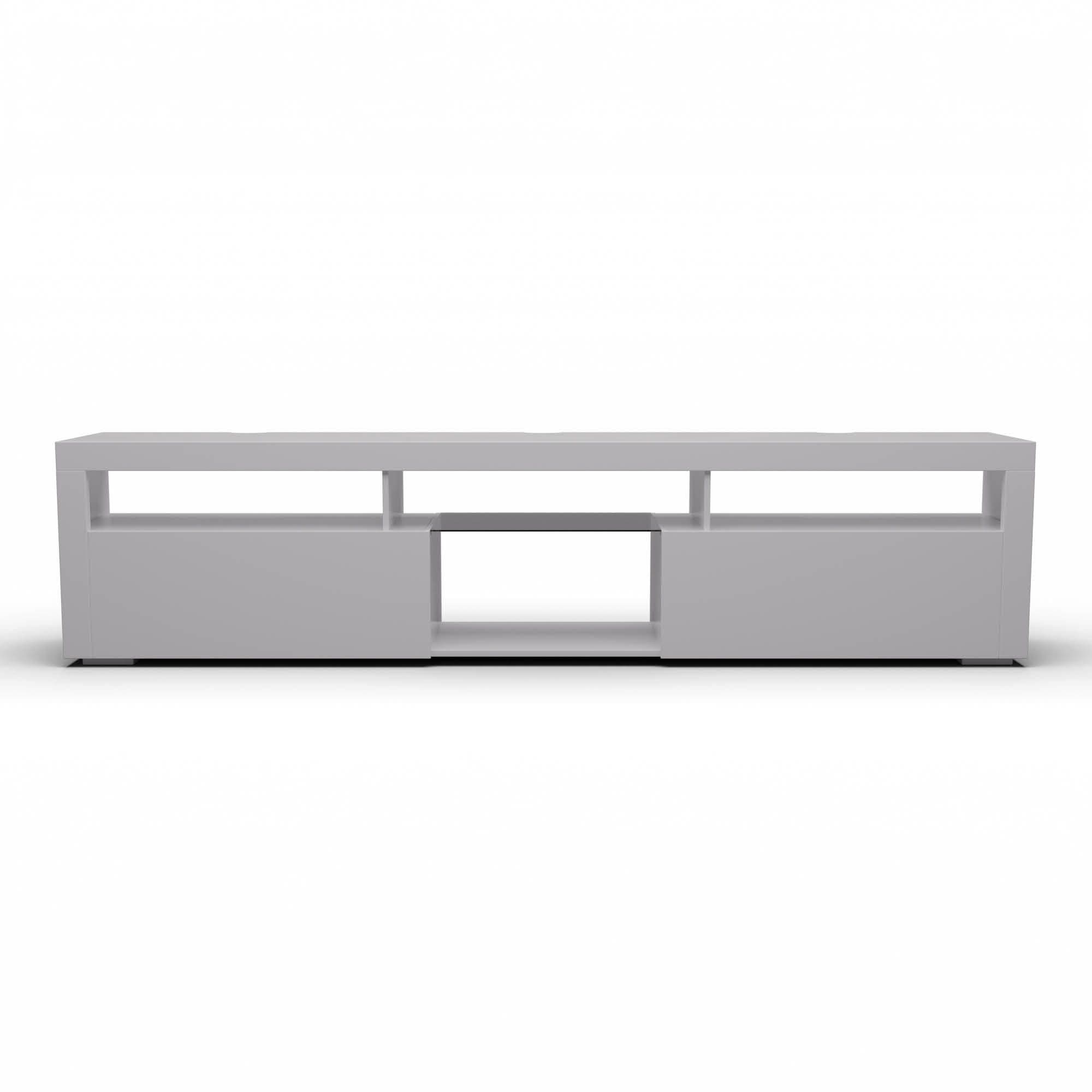 blumfeldt Lowboard Elgin Weiß mit LED-Beleuchtung und 3 Schubladen - Bild 2