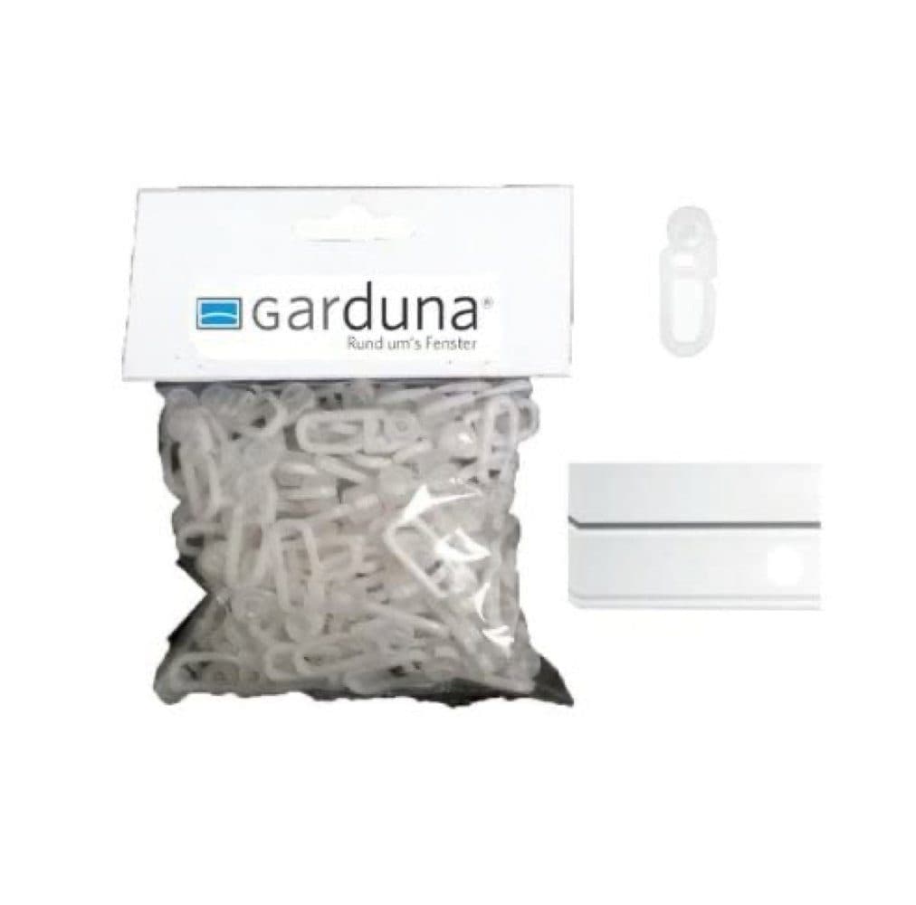 Garduna Gardinengleiter Rollringe 50-Stück Weiß Kunststoff
