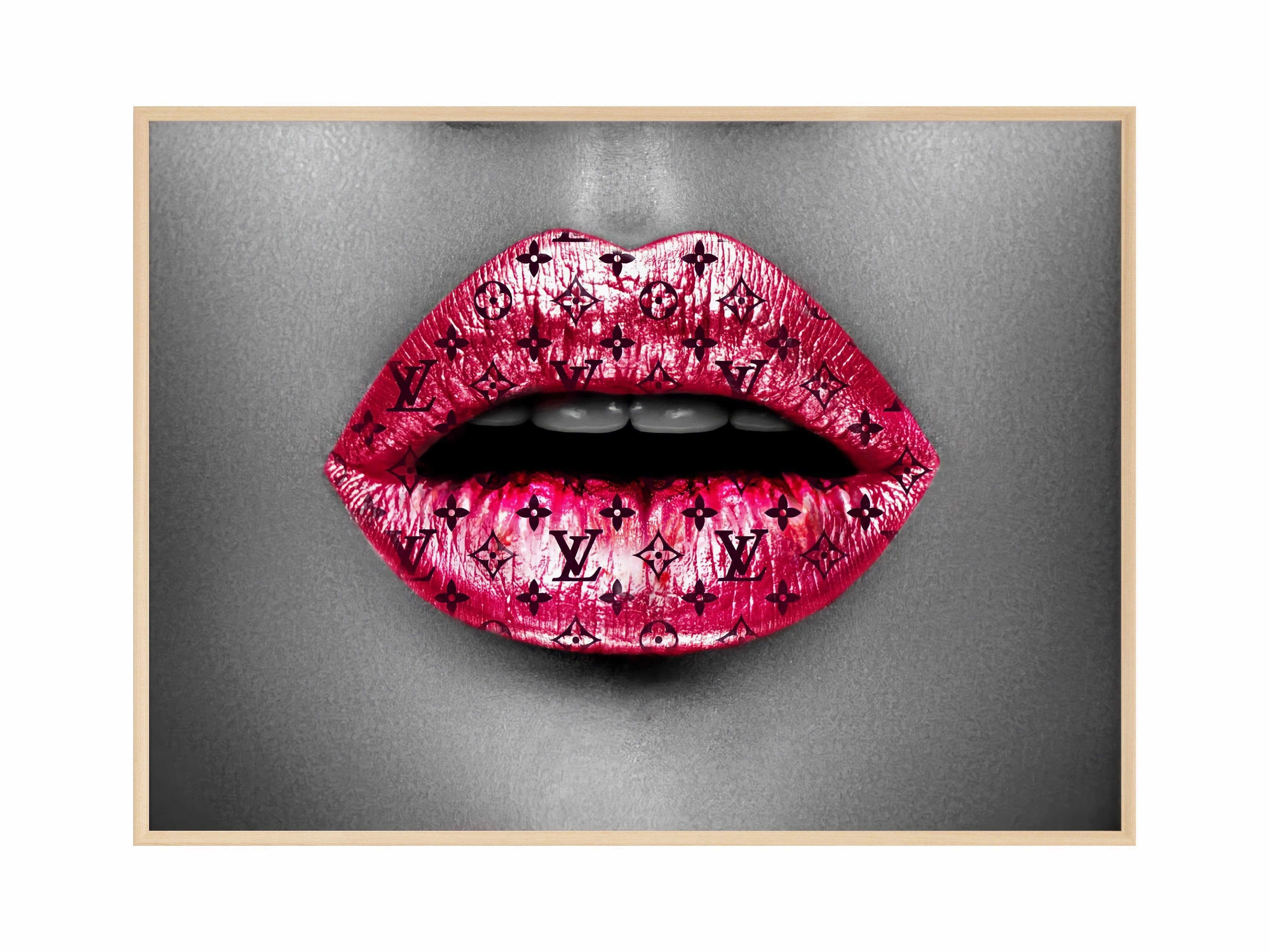 JUSTGOODMOOD Poster Premium Louis Vuitton Lippen Ohne Rahmen - Bild 2