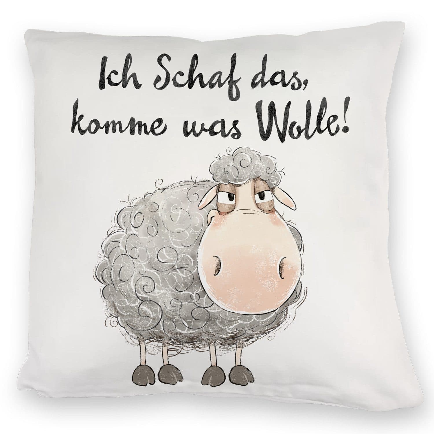 speecheese Dekokissen Schaf Kuschelkissen mit Spruch Ich Schaf das - Bild 2