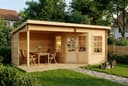 Alpholz Gartenhaus Carl 598x300cm 28mm Wandstärke Leimholz Bild 2