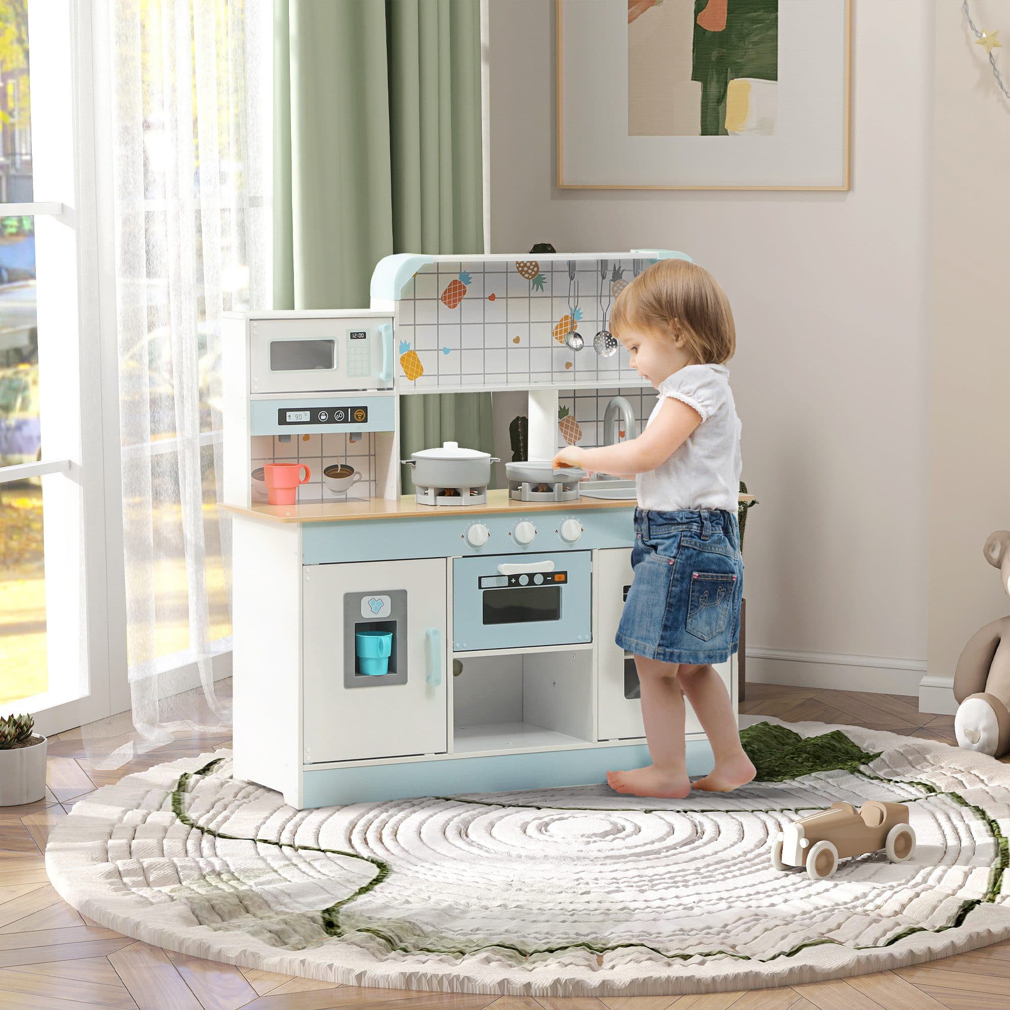 AIYAPLAY Spielküche Weiß mit Lichtern und Geräuschen - Bild 2