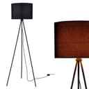 lux.pro Stehlampe Dreifuß schwarz 150cm Bild 2
