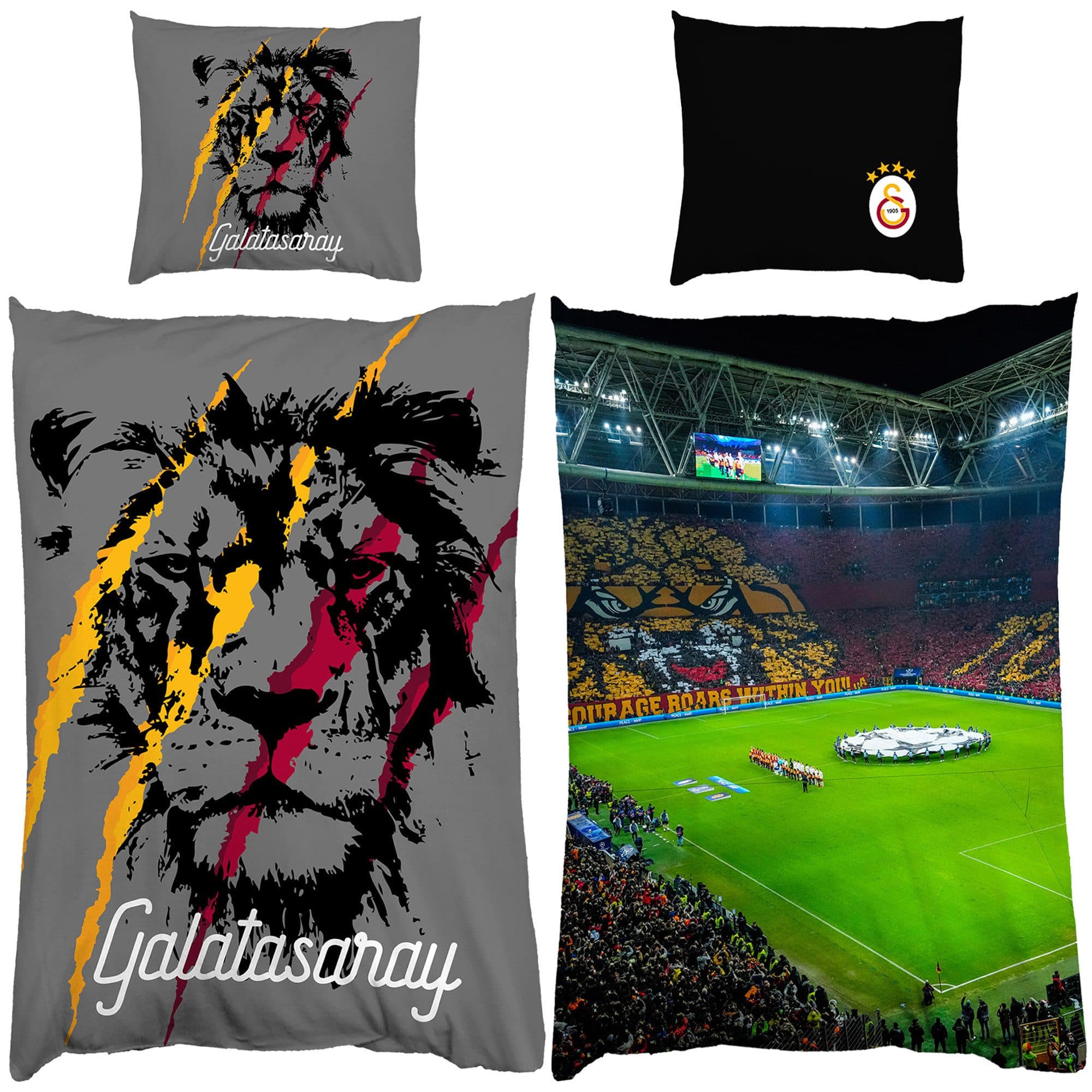 BERONAGE Wende-Bettwäsche Galatasaray Istanbul Grau/Grün 100% Baumwolle - Bild 2