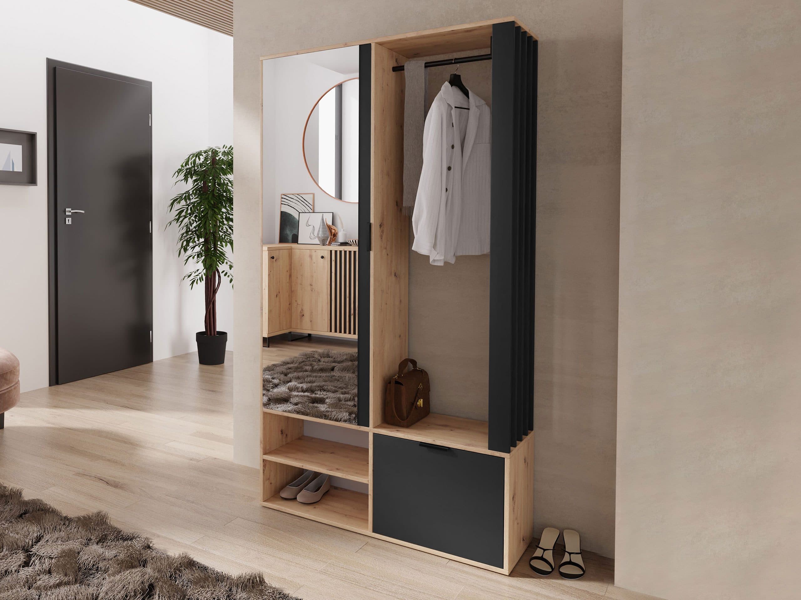 MIRJAN24 Garderoben-Set Milo mit Spiegel Loft Stil - Bild 2