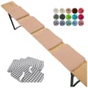 heimtexland Sitzkissen Bierbank 4er Set Beige Polycotton Bild 2
