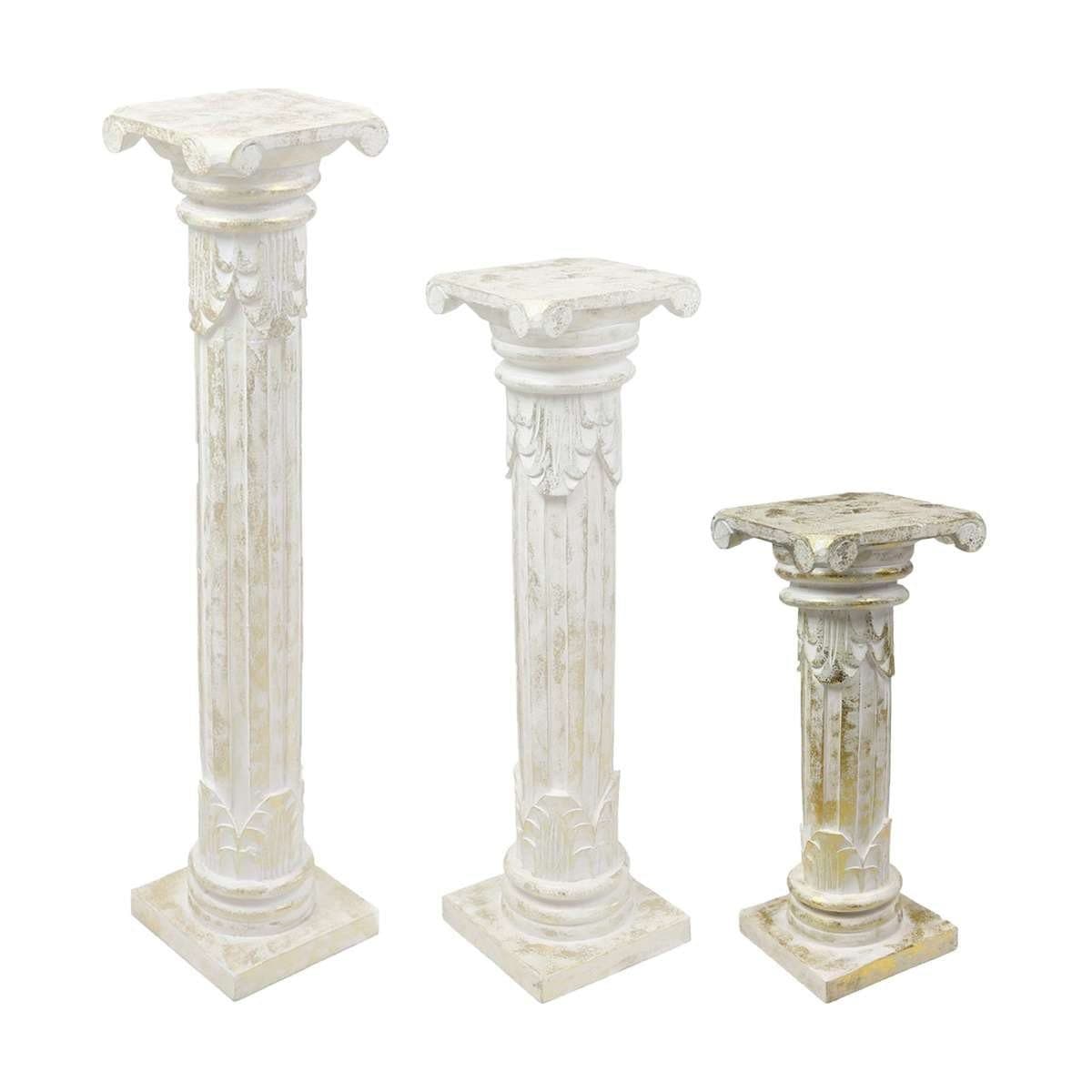 Oriental Galerie Blumenhocker Antike Säule Goldwasch Klein