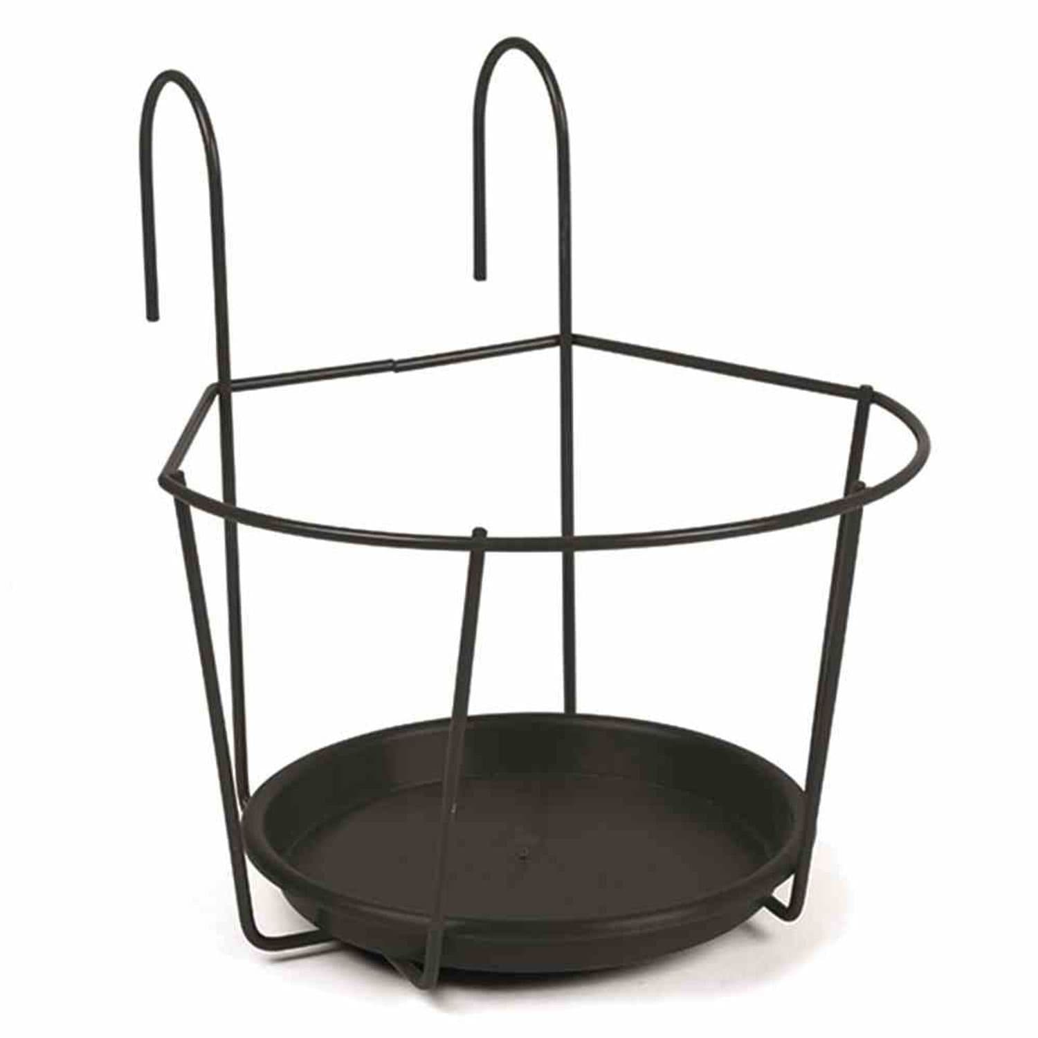 Jardifer Blumenkastenhalter Schwarz Ø 22 cm Einhängen