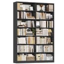 Homfa Bücherregal Schwarz 14 Fächer Standregal Bild 2