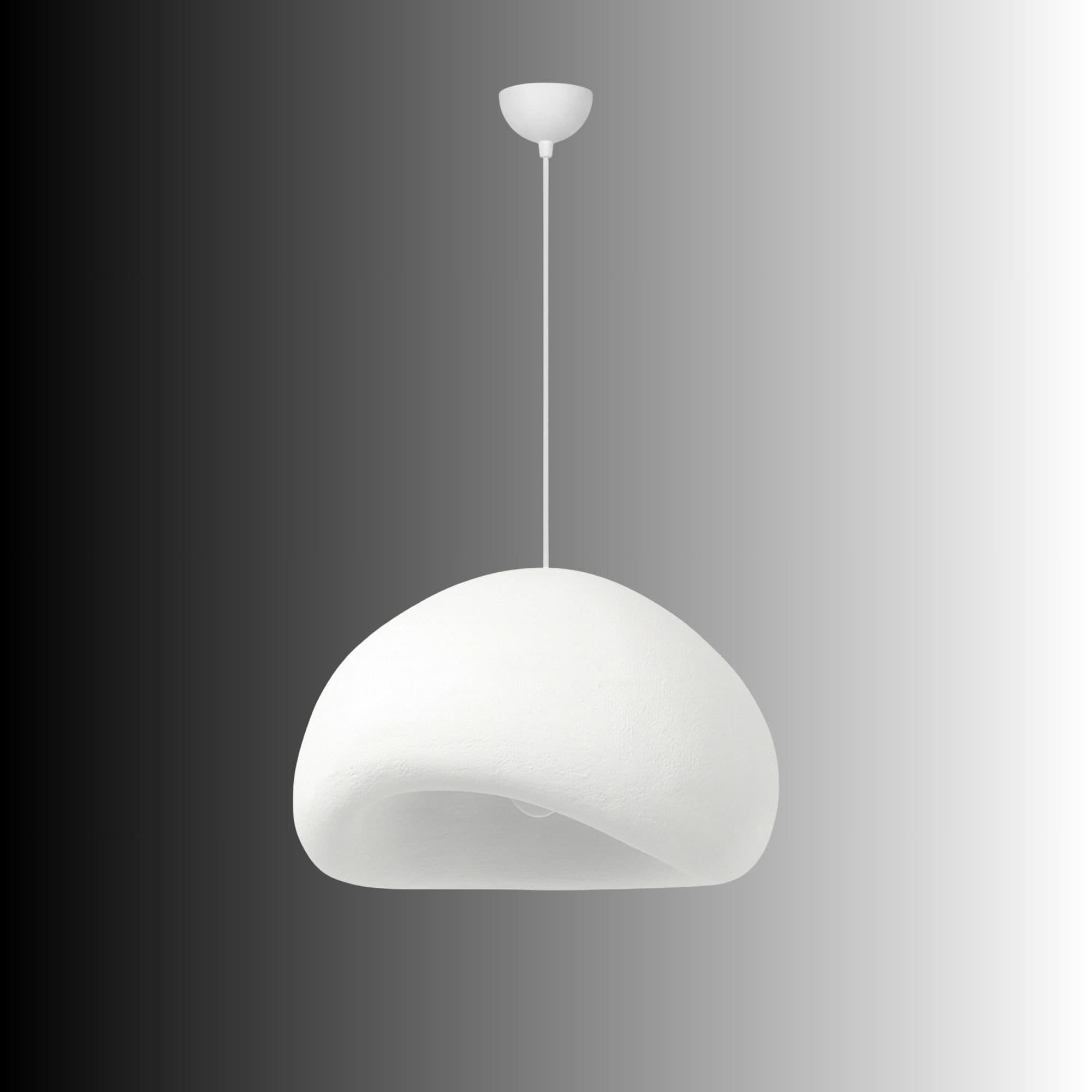 Opviq Pendelleuchte Loval 1 Weiß Fiberglas - Bild 2