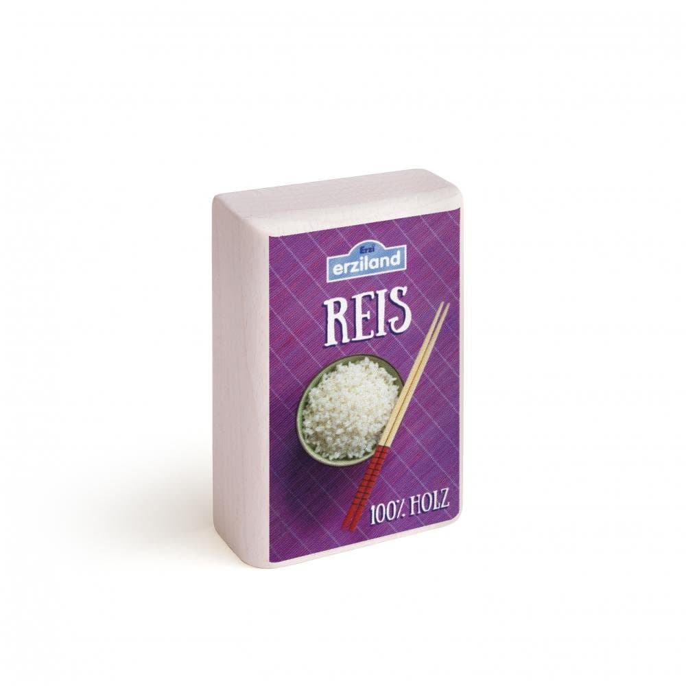 Erzi® Spiellebensmittel Packung Reis aus Holz Bunt Made in Germany