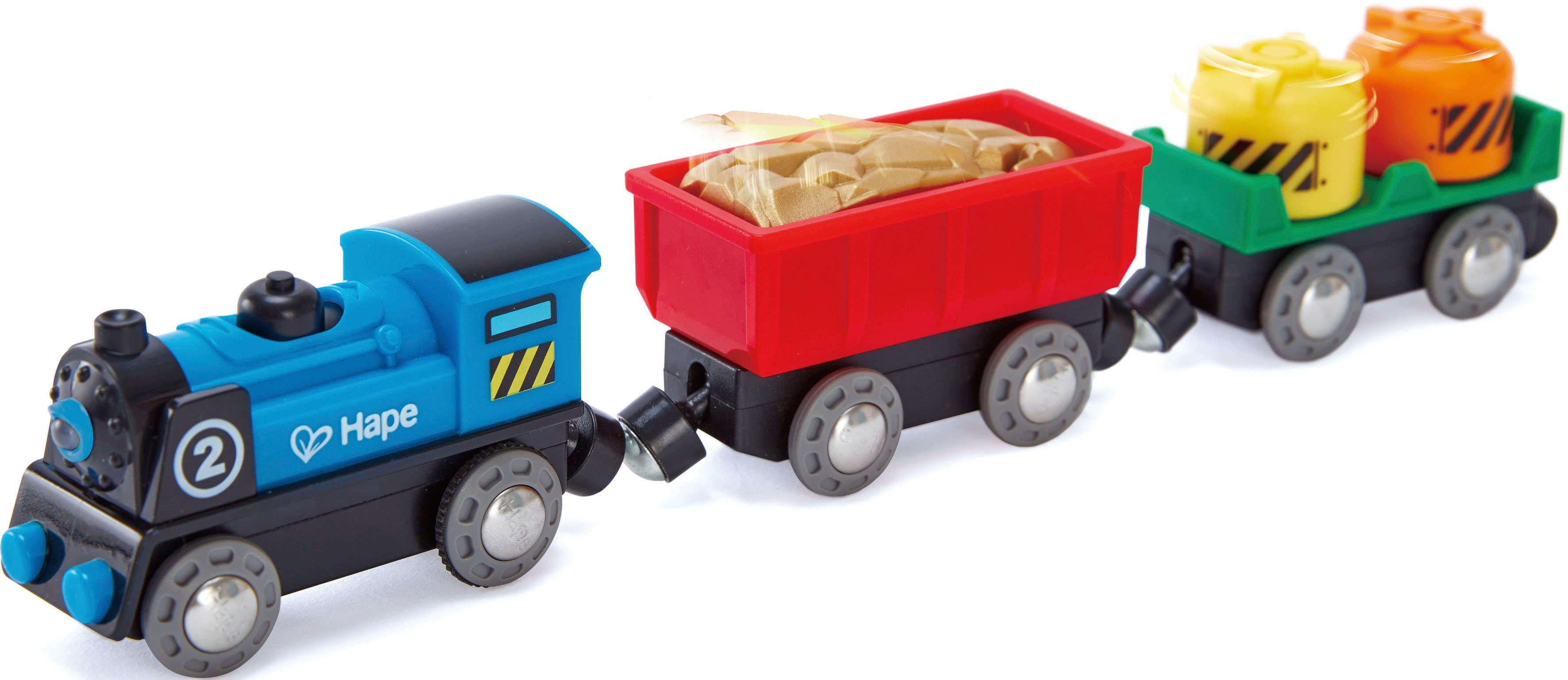 Hape Spielzeug-Eisenbahn Güterzug mit Batterieantrieb Blau - Bild 2