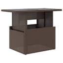 vidaXL Gartentisch mit Glasplatte Braun Poly Rattan Bild 2