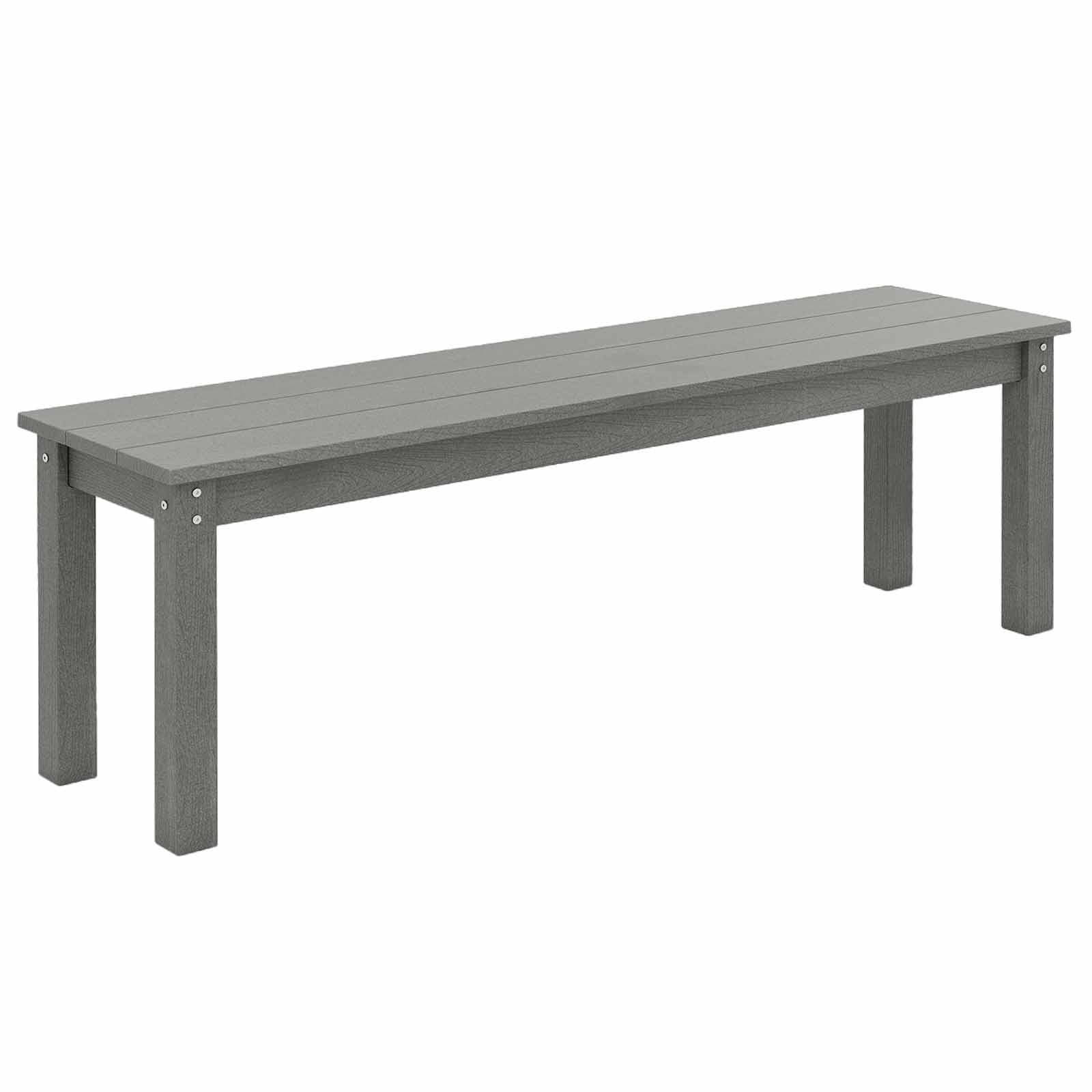 COSTWAY Gartenbank 140cm Grau HDPE wetterfest - Bild 2