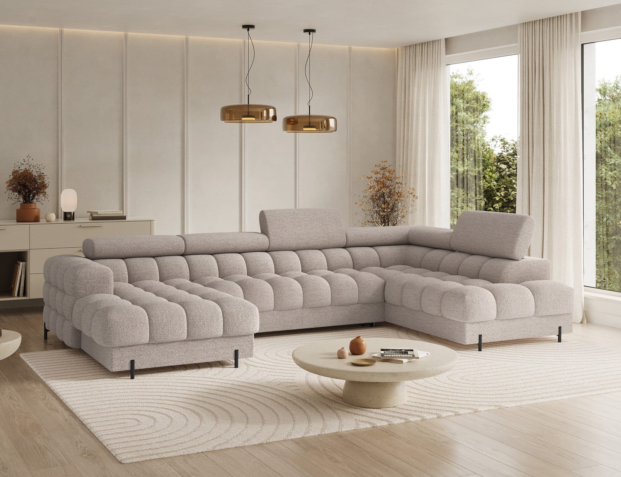 MOEBLO Ecksofa Vinca U-Form Sofa mit Schlaffunktion - Bild 2