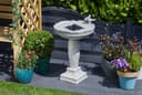 Smart Garden Solarbrunnen Vogeltränke Antik Stein Grau Bild 2