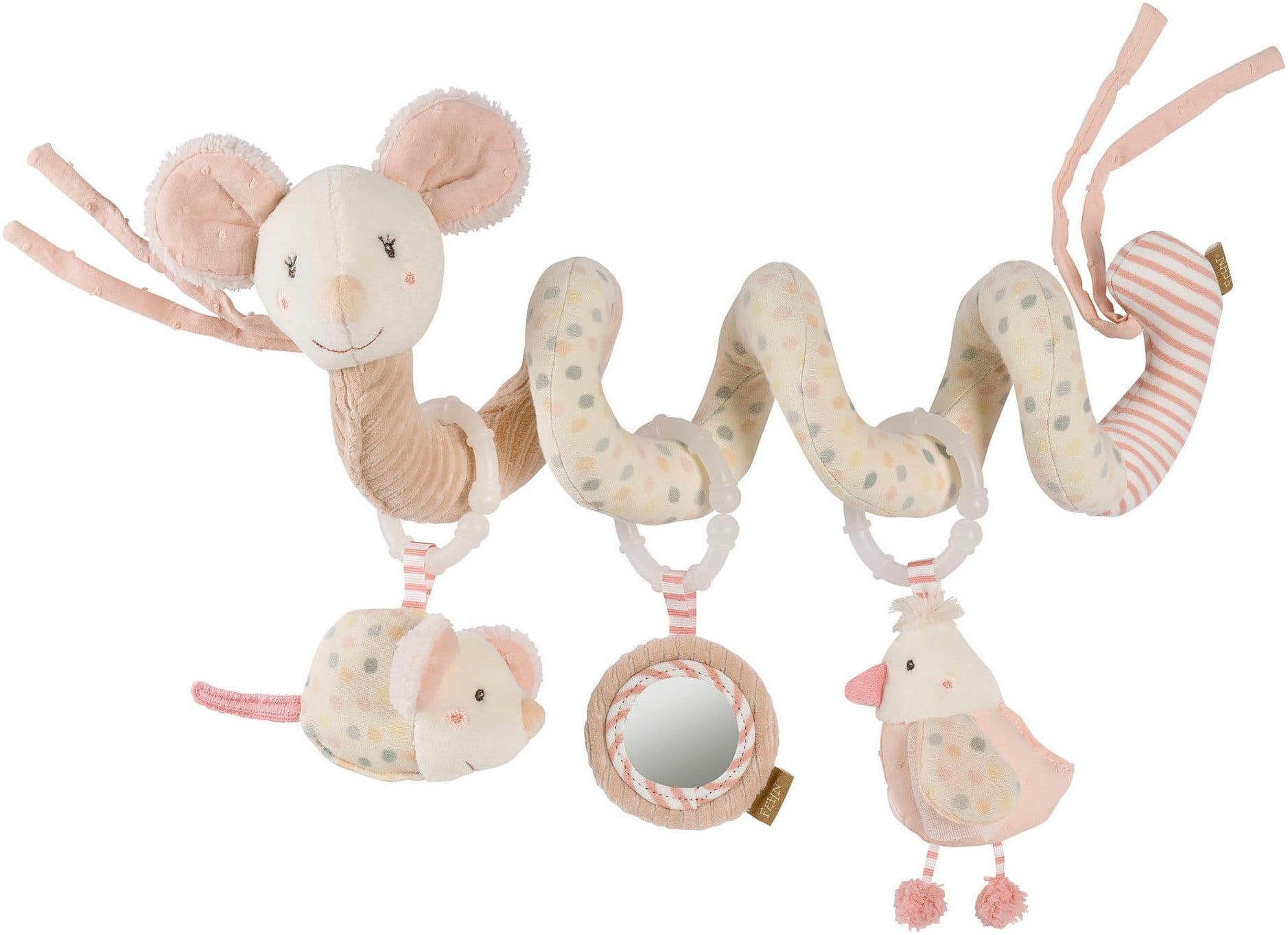 FEHN Activity-Spirale Maus Greifspielzeug Rosa Beige - Bild 2