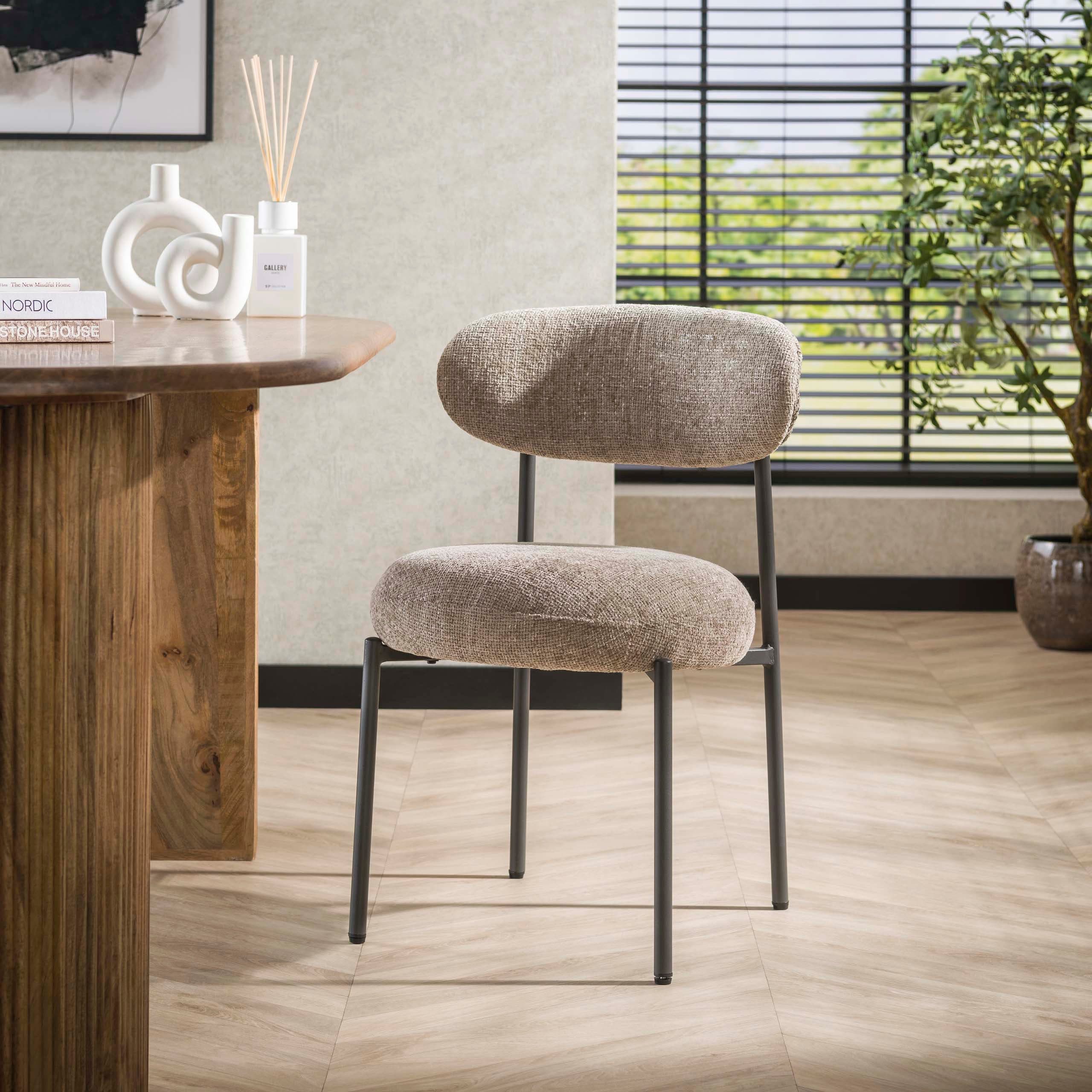 Sitheim-Europe Esszimmerstuhl Round 2er Set Beige Modern - Bild 2