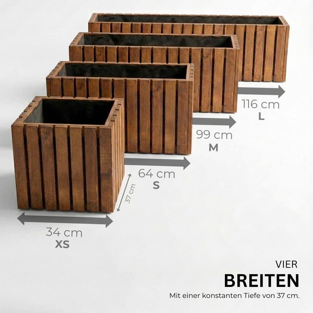 Mega-Holz Pflanzkübel TAVO73 Kiefer Blumenkasten - Bild 2
