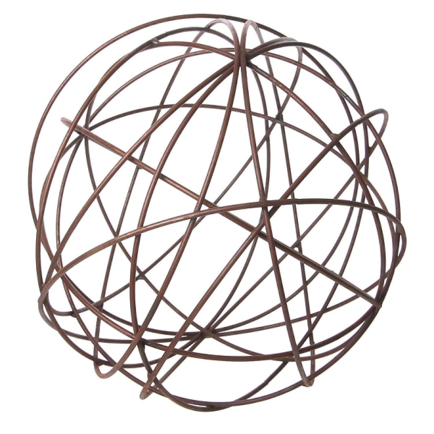 Dragimex Dekokugel Drahtkugel Gartenkugel 40cm Naturrost