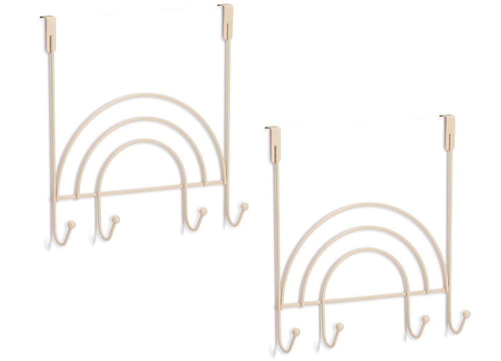 ZELLER Garderobenleiste PRESENT Beige Regenbogen Design 4 Haken - Bild 2