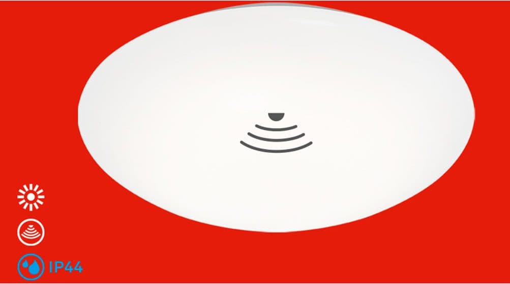 Briloner LED-Sensor-Deckenleuchte Elipso IP44 4.000K Ø38cm