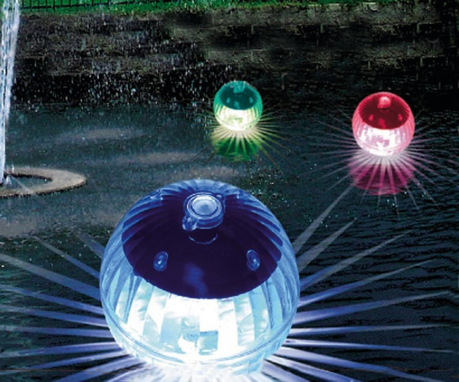 BURI 4er-Set Schwimmende LED Kugelleuchte Solar Farbwechsler