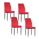 HTI-Living Polsterstuhl Madison Samt Rot 4er-Set Bild 2