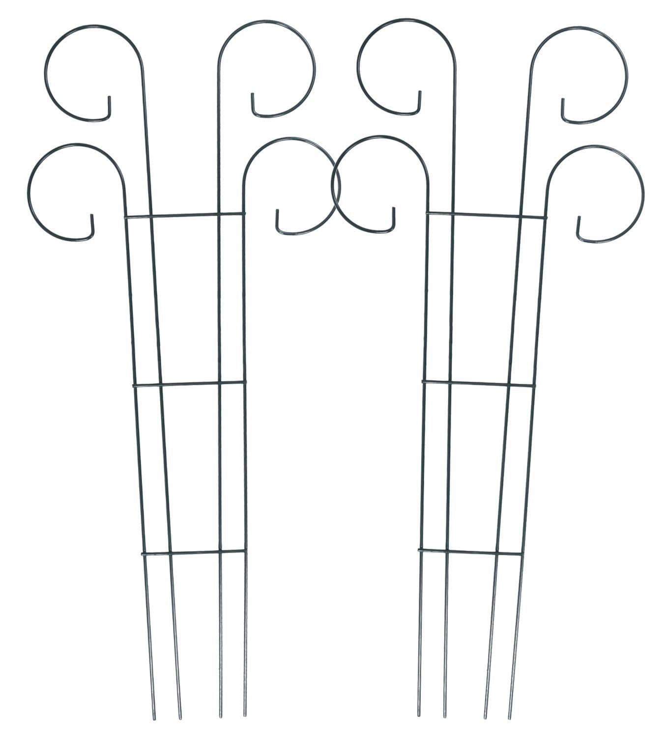 BURI Metall-Blumenspalier 90x41cm Rankgitter Pflanzenstütze 2 Stück