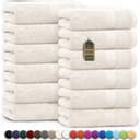 NatureMark Gästehandtuch 100% Baumwolle 500gsm 12-Stück Naturweiß Bild 2