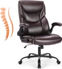 DUMOS Bürostuhl PU Leder Chefsessel Ergonomisch Verstellbare Armlehnen Bild 2