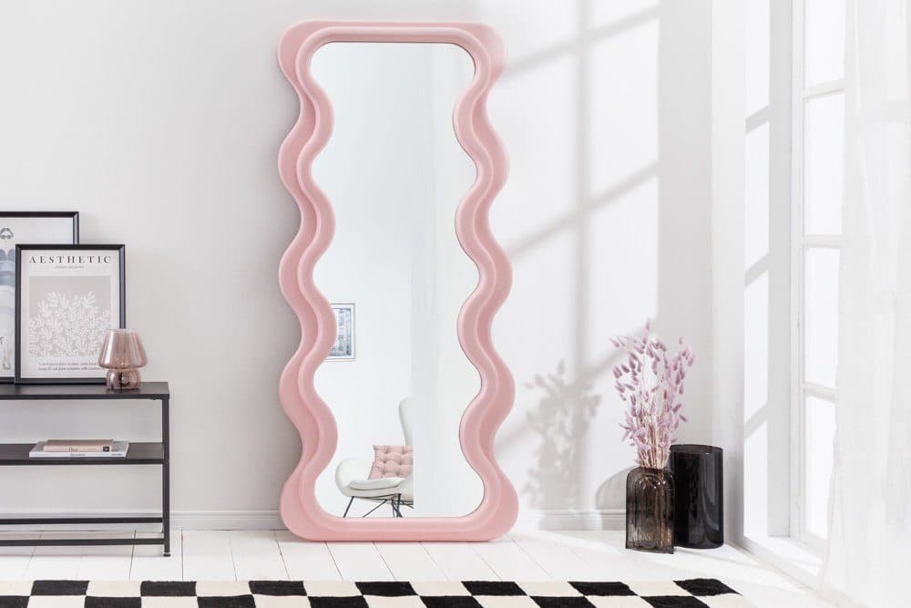 riess-ambiente Wandspiegel CURVY Rosa Wellen-Design - Bild 2