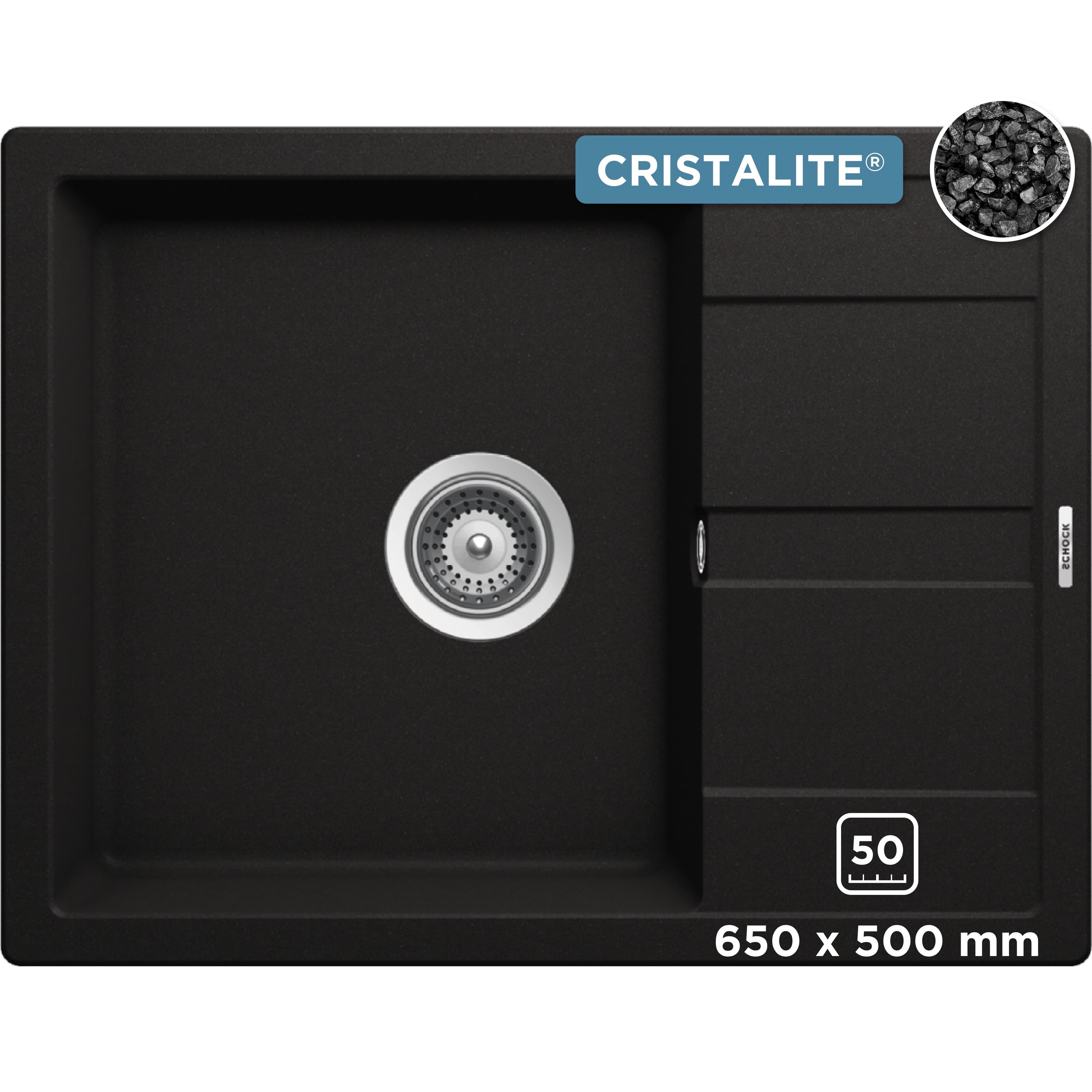 Schock Granitspüle Lucca Plus Schwarz Rechteckig Überbau - Bild 2
