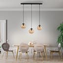 OTTO HOME Pendelleuchte Nellin Schwarz Glas Amberfarben 3-flammig Bild 2