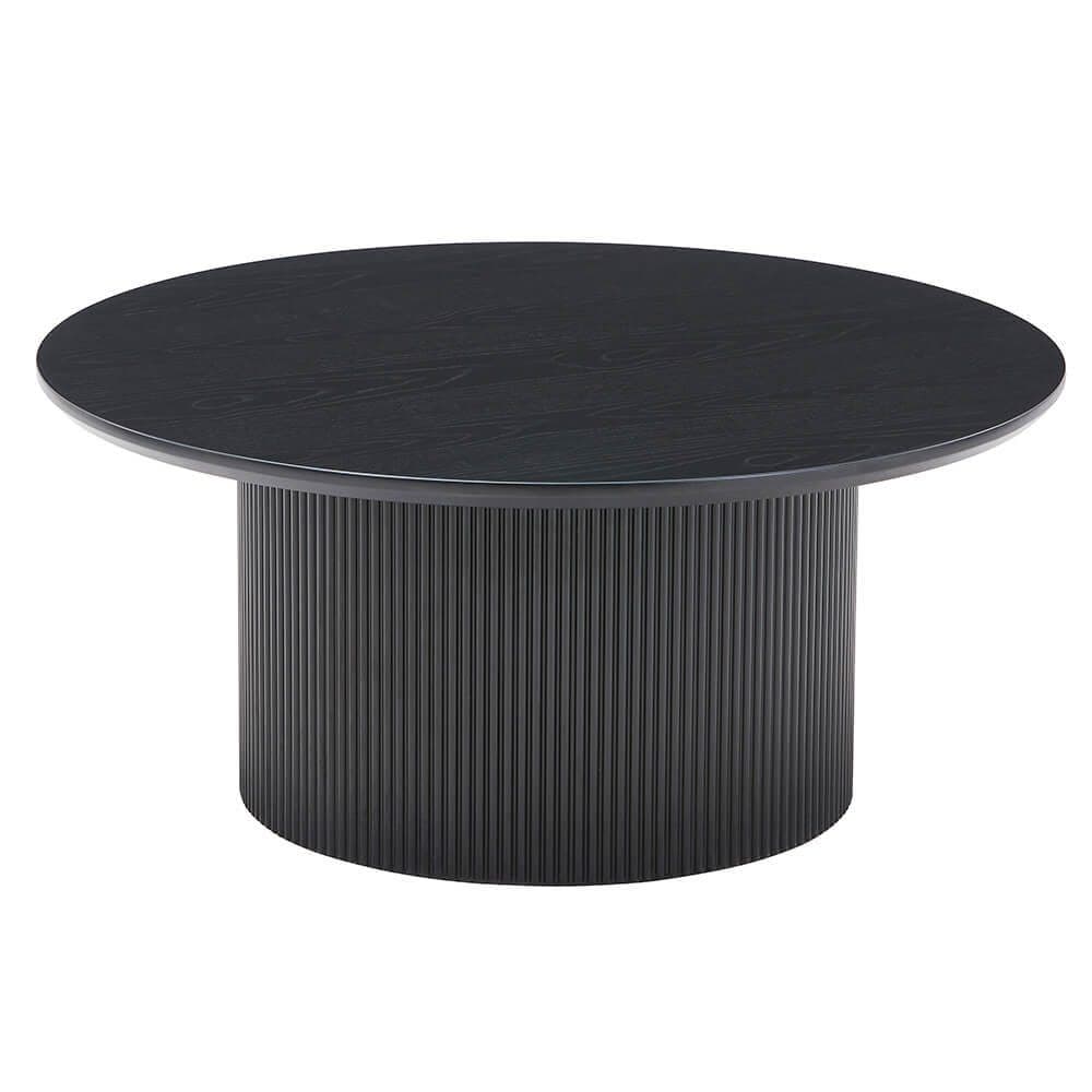 HOME DELUXE Couchtisch Rund ADELINA Dark Oak Japandi - Bild 2