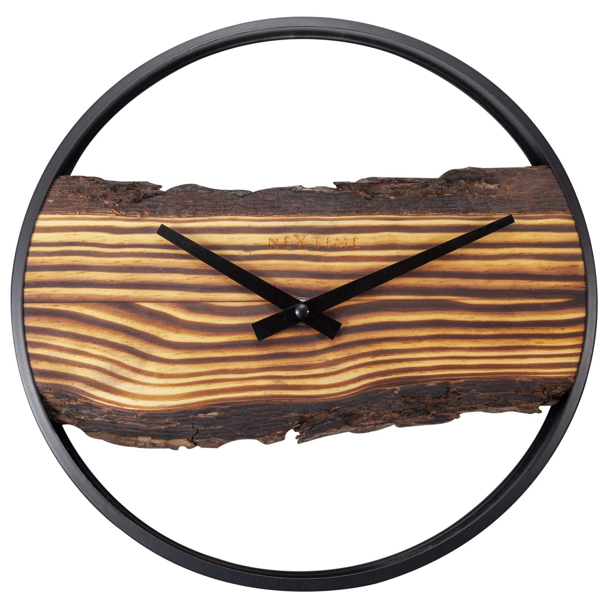 NEXTIME Wanduhr 3264BR Massivholz 30 cm - Bild 2