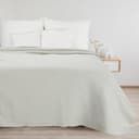 Design91 Wohndecke AMBER Gesteppte Kuscheldecke Beige Polyester Bild 2