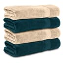 Komfortec Handtuch Set 4-tlg. 100% Baumwolle Frottee Beige/Bunt Bild 2