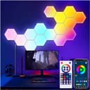 Jibenhome LED Hexagon Panel RGB Musik Sync Smart Wandleuchte Weiß Bild 2