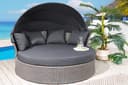 riess-ambiente Sonneninsel PLAYA LIVING Grau Anthrazit Polyrattan Aluminium Bild 2