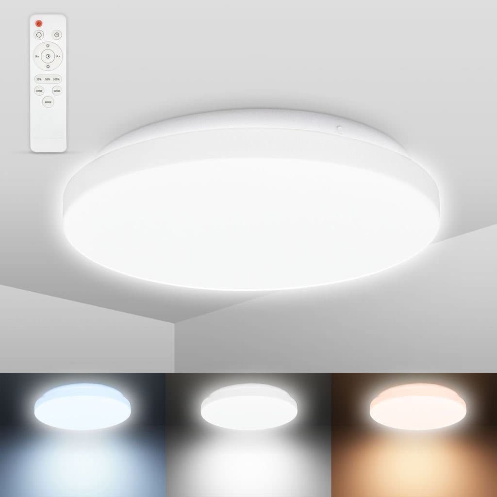B.K.Licht LED Deckenleuchte CCT Weiß IP44 Dimmbar Fernbedienung - Bild 2