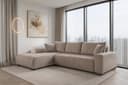 storez24 Ecksofa Soffe, Cordstoff, L-Form, Bettkasten, Schlaffunktion Bild 2