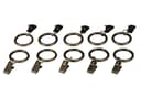 Liedeco Gardinenringe Set 10-tlg. Messingfarben Metall für 16mm Stange Bild 2