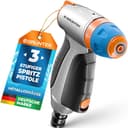 GRÜNTEK Multifunktionsbrause Metall Gartenbrause verstellbar von Stechstrahl bis fein, mit 3 Düsen Bild 2