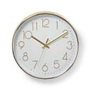 Nedis Wanduhr CLWA015PC30GD Gold/Weiß Große Ziffern Leises Quarzwerk Bild 2